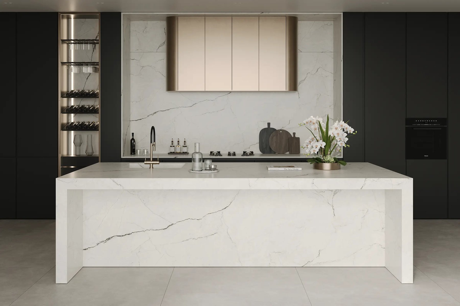 Слэб из керамогранита Line White, 83×323 см, 12 мм, полированная, фото 3