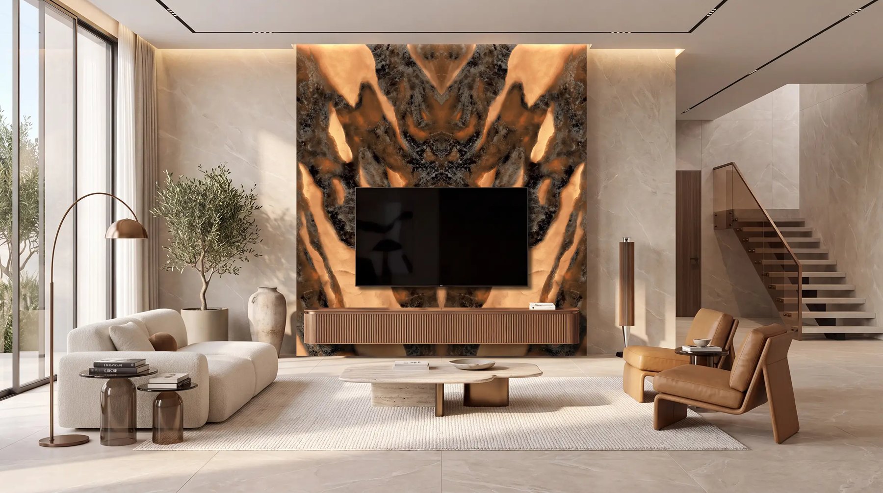 Керамогранит Magma, 120×280 см, 6 мм, полированная, фото 1