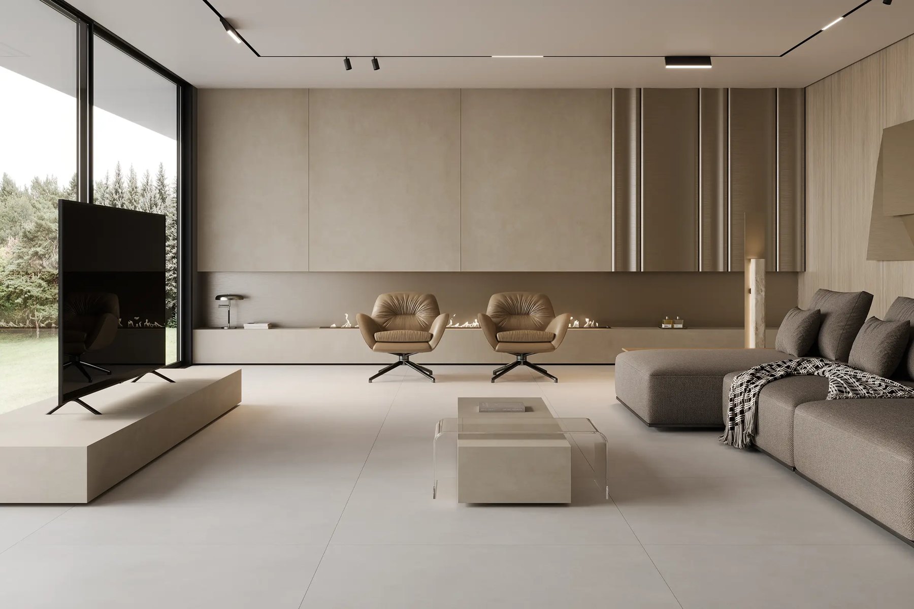 Керамогранит Materia Beige, 80×160 см, 8.5 мм, матовая (SHP), фото 1