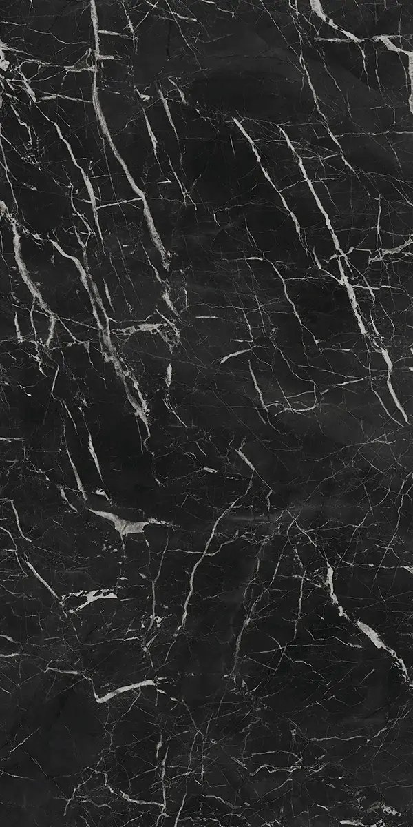 Слэб из керамогранита Nero Marquina, 83×323 см, 12 мм, полированная, фото 2