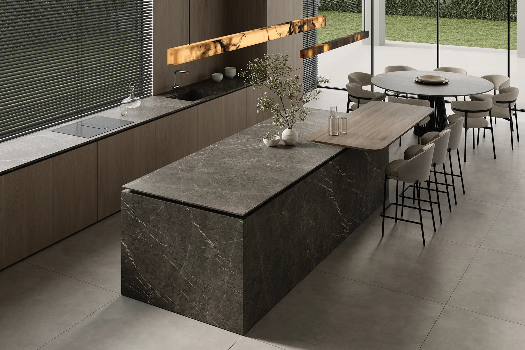 Слэб из керамогранита Pietra Grey, 83×323 см, 12 мм, матовая, фото 4