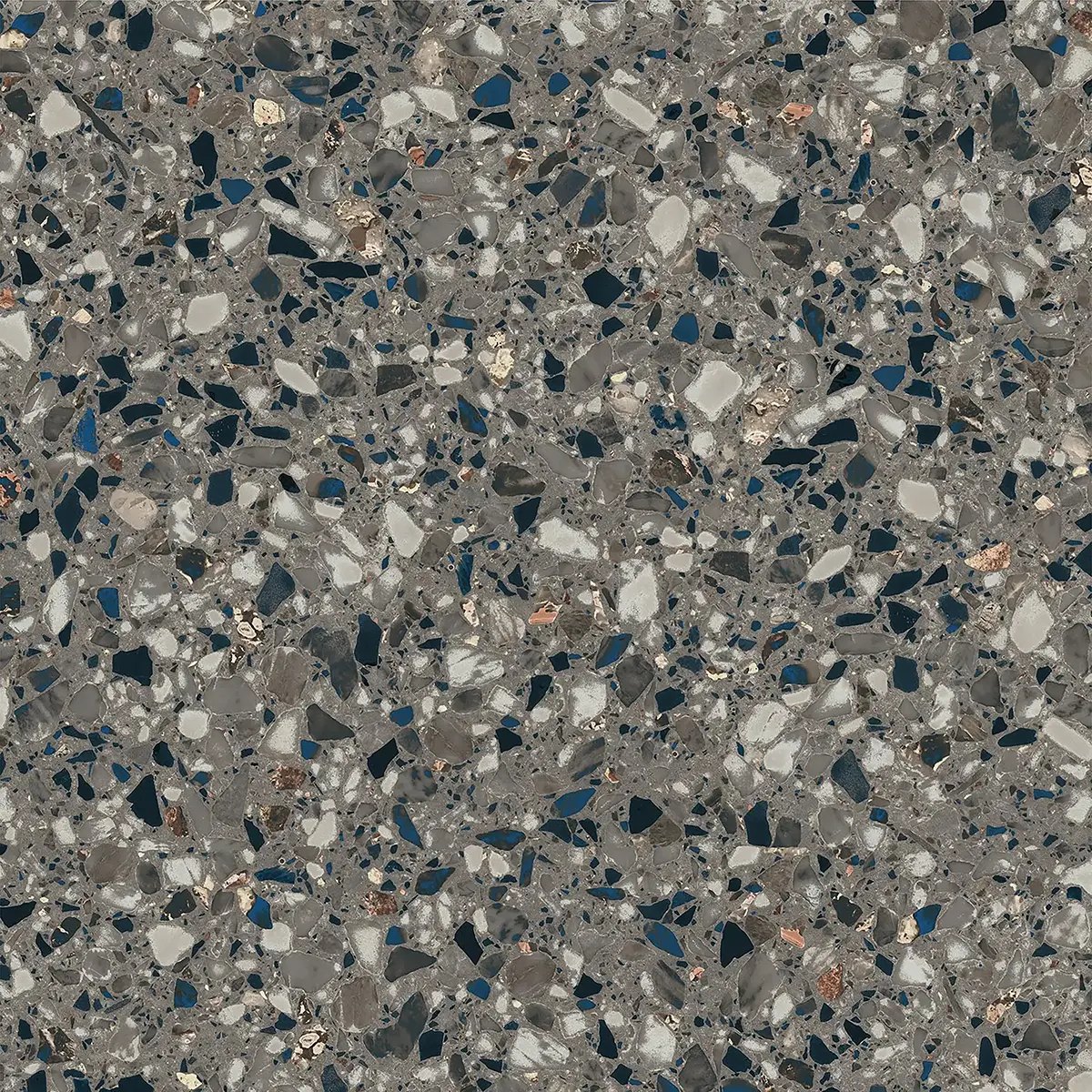 Керамогранит Terrazzo Anthracite, 80×80 см, 8 мм, матовая, фото 4