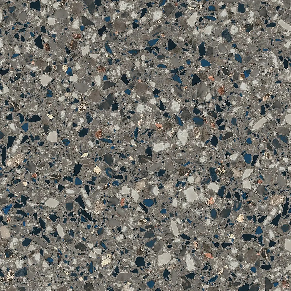 Керамогранит Terrazzo Anthracite, 80×80 см, 8 мм, матовая, фото 5