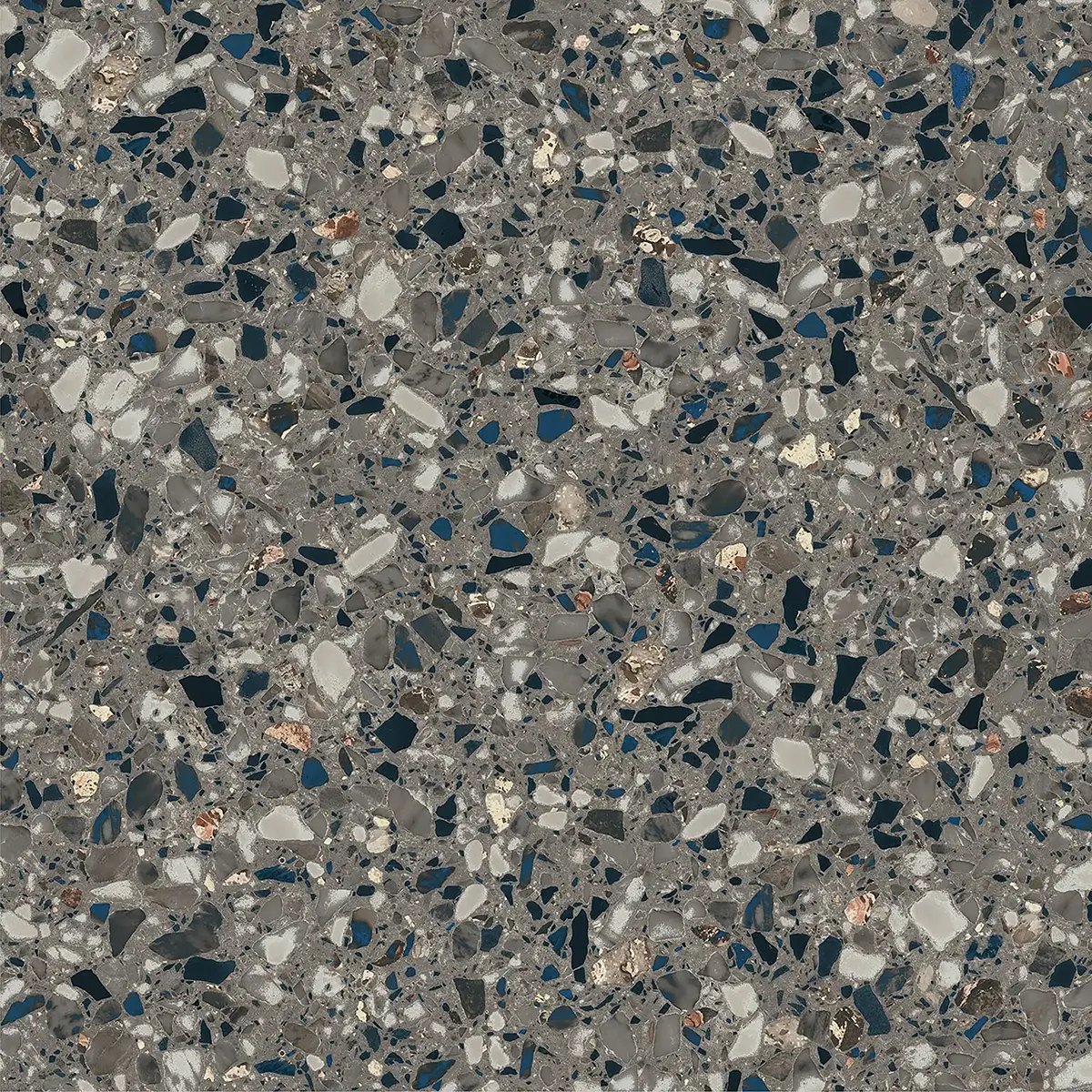 Керамогранит Terrazzo Anthracite, 80×80 см, 8 мм, матовая, фото 6